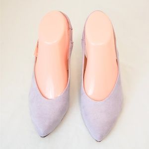 Nettie Microsuede Sling Back High Vamp Heeled Pump